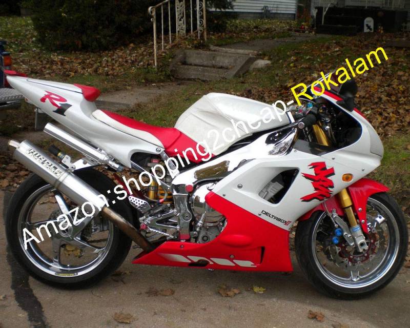 Verkleidungs-Set für Yamaha YZF R1 1998 1999 YZF-R1 Rennrad, Rot-Weiß (Spritzguss) von ROKALAM