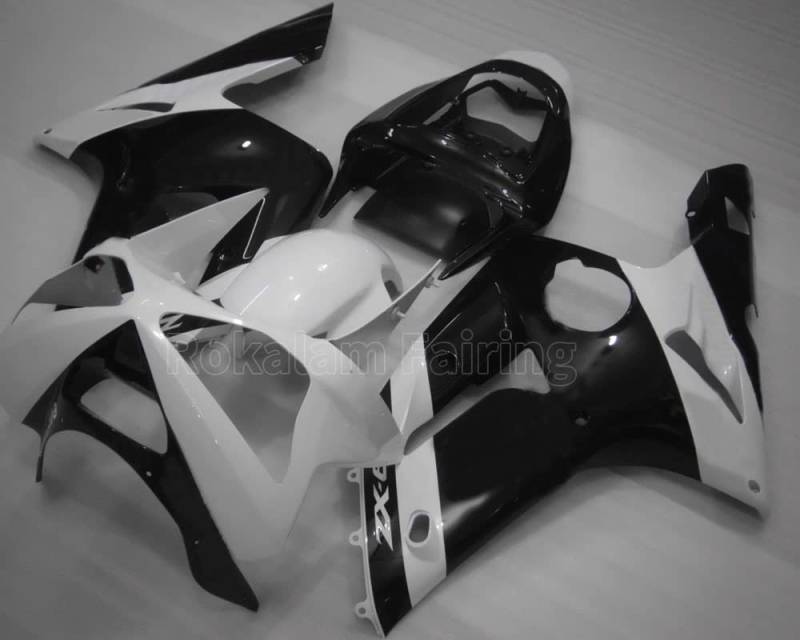 Weiß-schwarze Verkleidung für Kawasaki Verkleidungen ZX6R 2003 2004 Ninja ZX 6R 636 03 04 ZX-6R Verkleidungskörper (Spritzguss) von ROKALAM