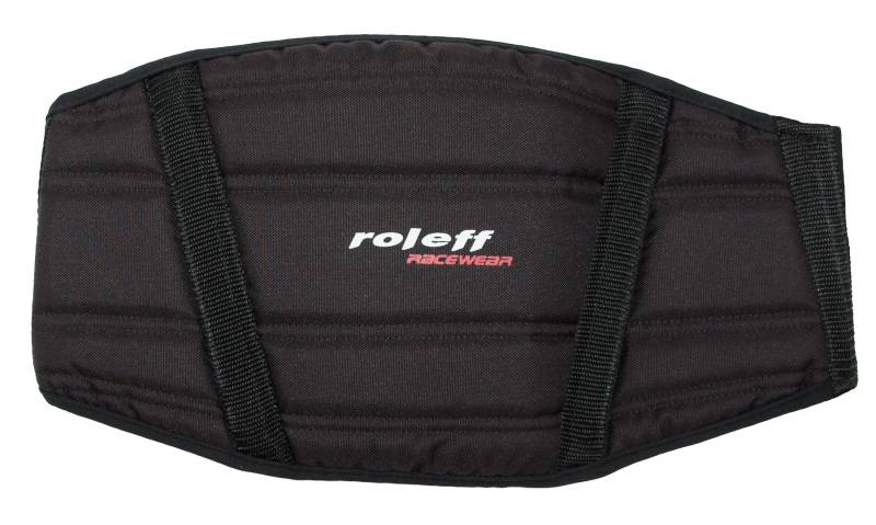 ROLEFF RACEWEAR Gepolsterter Textilnierengurt mit Klettverschluss RO 94, Schwarz, Größe L von ROLEFF RACEWEAR