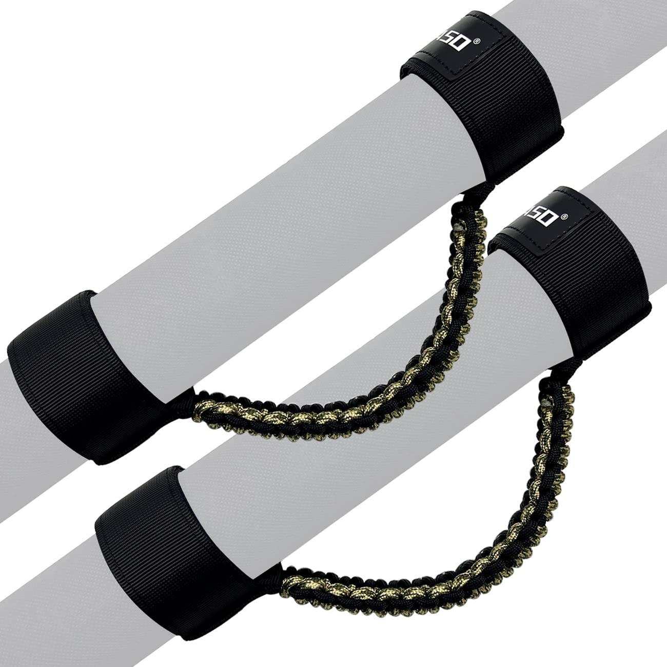 ROMASO Haltegriffe für UTV-ATV, Überrollbügel-Haltegriffe passend für 4,4 cm - 5,1 cm UTV-Stangen und Käfige, schwarz und armeegrün, Camouflage-Paracord, 2 Stück ROMASO Haltegriffe für UTV-ATV, Überrollbügel-Haltegriffe passend für 4,4 cm - 5,1 cm UTV-Stangen und Käfige, schwarz und armeegrün, Camouflage-Paracord, 2 Stück von ROMASO