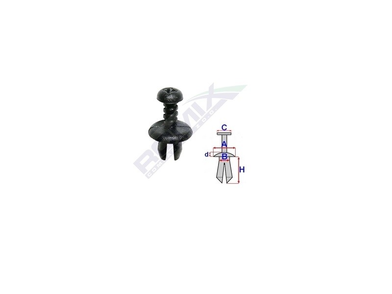 ROMIX Clip, Zier-/Schutzleiste FIAT,ALFA ROMEO C10001 7556533,82448727 von ROMIX