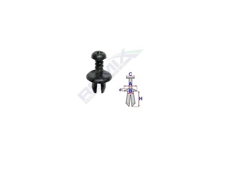 ROMIX Clip, Zier-/Schutzleiste FIAT,ALFA ROMEO C10001 82448727,7556533 von ROMIX