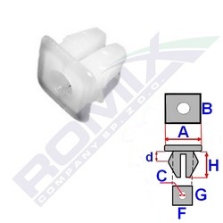 ROMIX Clip, Zier-/Schutzleiste FIAT,PEUGEOT,CITROËN 15002 713672,14201980 ROMIX Clip, Zier-/Schutzleiste FIAT,PEUGEOT,CITROËN 15002 713672,14201980 von ROMIX