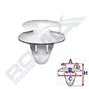 ROMIX Clip, Zier-/Schutzleiste FORD,RENAULT,FIAT 11361 7703077111,6995A3 von ROMIX