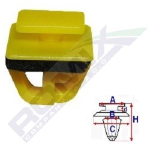 ROMIX Clip, Zier-/Schutzleiste HYUNDAI,KIA B26969 8775835000,8775835000 von ROMIX