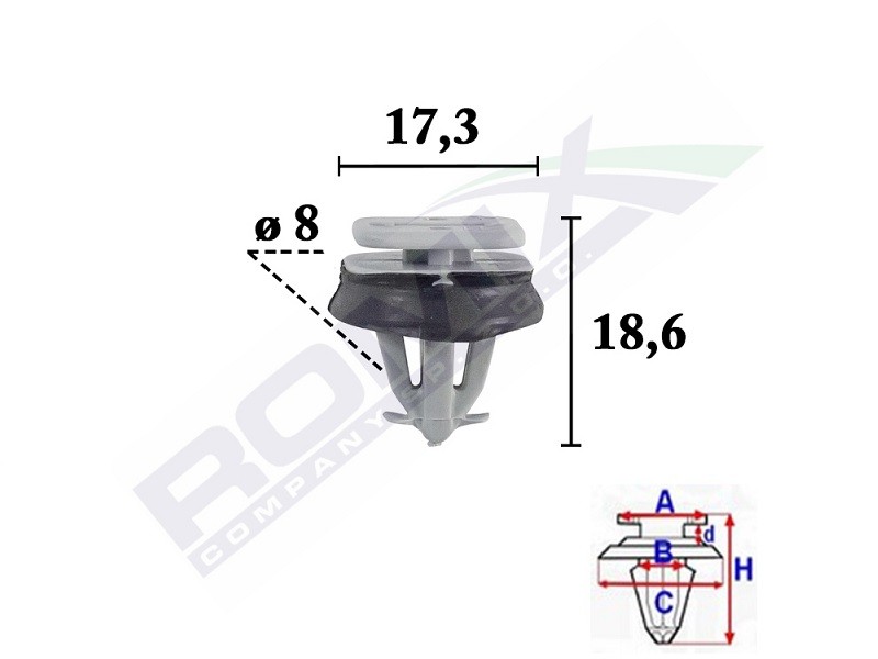 ROMIX Clip, Zier-/Schutzleiste IVECO C70574 ROMIX Clip, Zier-/Schutzleiste IVECO C70574 von ROMIX