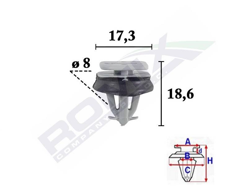 ROMIX Clip, Zier-/Schutzleiste IVECO C70574 von ROMIX