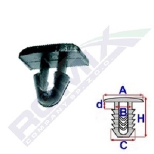 ROMIX Clip, Zier-/Schutzleiste TOYOTA,LEXUS B25364 9046708108,9046708108 von ROMIX