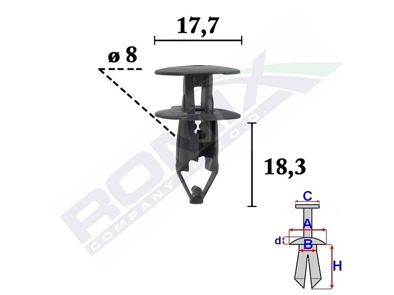 ROMIX Clip FIAT C70570 735669714 ROMIX Clip FIAT C70570 735669714 von ROMIX