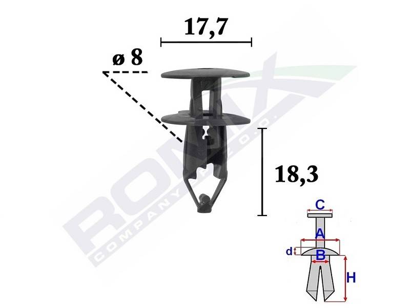ROMIX Clip FIAT C70570 735669714 von ROMIX