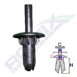 ROMIX Spreizniet AUDI C60310 8L0807300,8L0807300 von ROMIX