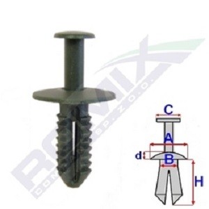 ROMIX Spreizniet MERCEDES-BENZ C60425 1249900492,A1249900492 von ROMIX