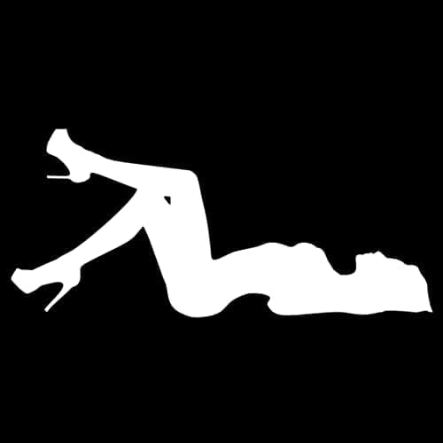 ROMOER Car Sticker Persönlichkeit Auto Aufkleber Frau Lüge PVC Auto Fenster Stoßfänger Wasserdichtes Aufkleber Dekor von ROMOER