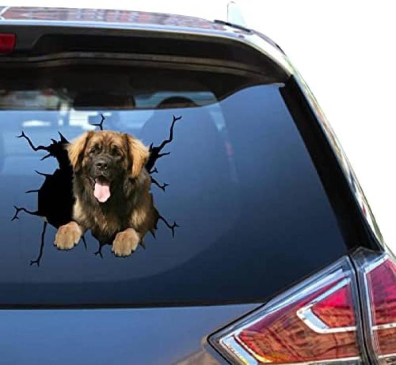 ROMOER Leonberger Gifts Leonberger Aufkleber, Coole Transparente Packungen, Aufkleber Für Ehemann, Stoßstange, Fahrzeugaufkleber von ROMOER