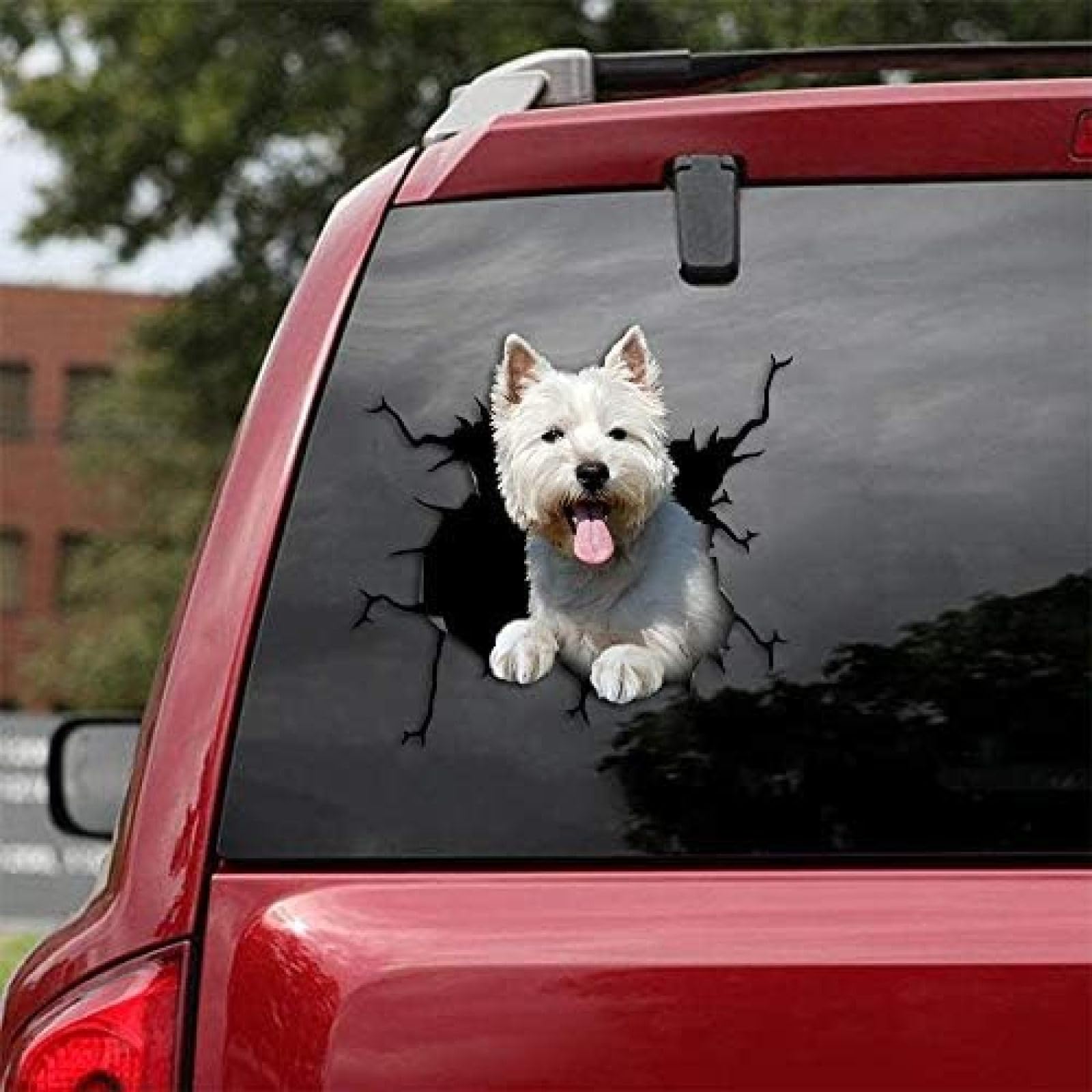ROMOER Westie-Autoaufkleber, Hunde-Autoaufkleber, 2 Stück – Realistische West Highland White Terrier-Aufkleber Für Autofenster, Wände, Serie 84, Größe 20,3 X 20,3 cm ROMOER Westie-Autoaufkleber, Hunde-Autoaufkleber, 2 Stück – Realistische West Highland White Terrier-Aufkleber Für Autofenster, Wände, Serie 84, Größe 20,3 X 20,3 cm von ROMOER