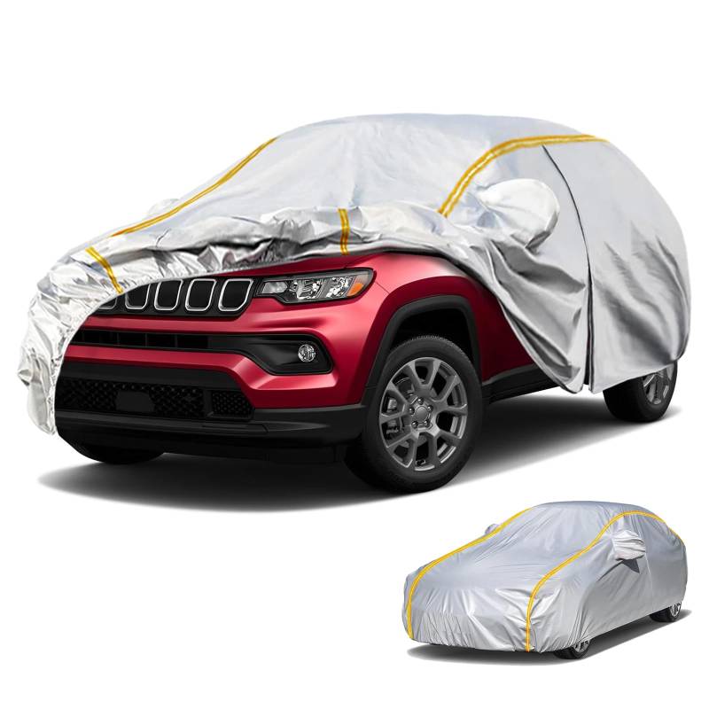 Autoabdeckung für 𝗝𝐞𝐞𝗽 Compass(2010-2022) Auto abdeckplane Wasserdicht,UV-beständige,Kratzfeste,Winddichte Autoabdeckung, langlebig Autoabdeckung Outdoor von RONGESAEFS