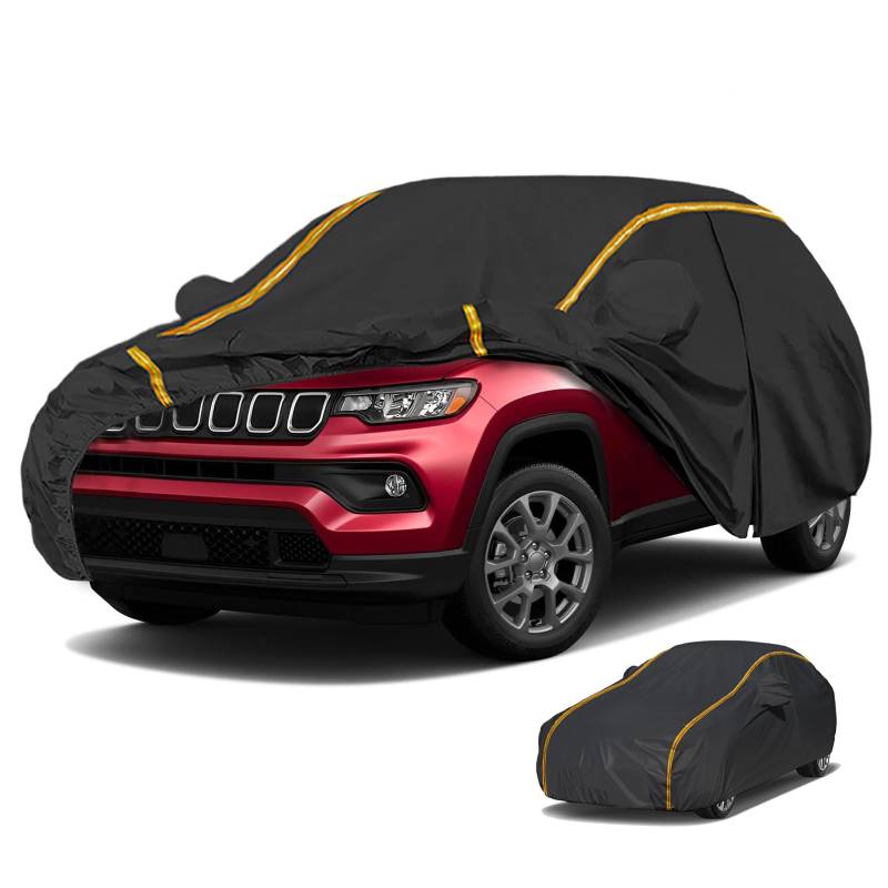 Autoabdeckung für 𝗝𝐞𝐞𝗽 Compass(2010-2022) Auto abdeckplane Wasserdicht,UV-beständige,Kratzfeste,Winddichte Autoabdeckung, langlebig Autoabdeckung Outdoor von RONGESAEFS