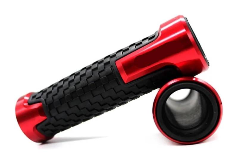 Für A&prilia RS660 Für Tuono 660 7/8'' 22mm Motorrad Griff Enden Griffe Bar Hand Lenker Lenkerendstopfen(rot) von RORLL