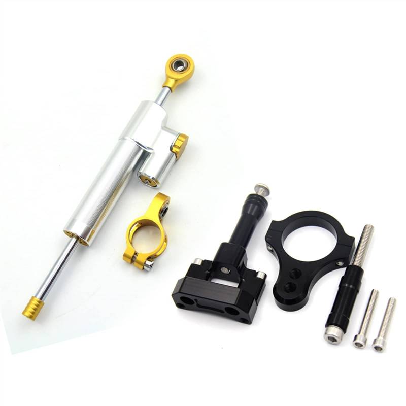 Für Y&AMAHA Für YZF R3 Für YZF R25 Für MT-03 Für MT-25 2015 2016 2017 CNC Motorrad Stabilisator Lenkungsdämpfer Montagehalterung Unterstützungssatz Motorrad Dämpfer Stabilisator(21) von RORLL