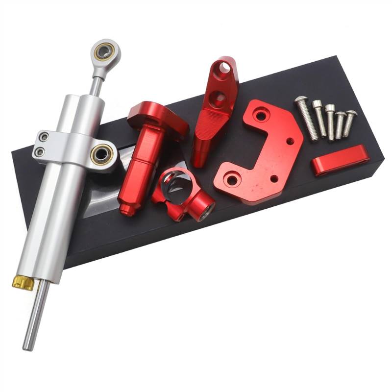 Für Y&AMAHA Für YZF R3 Für YZF R25 Für MT-03 Für MT-25 CNC Aluminium Einstellbare Motorräder Lenkung Stabilisieren Dämpfer Halterung Montage Kit Motorrad Dämpfer Stabilisator(6) von RORLL