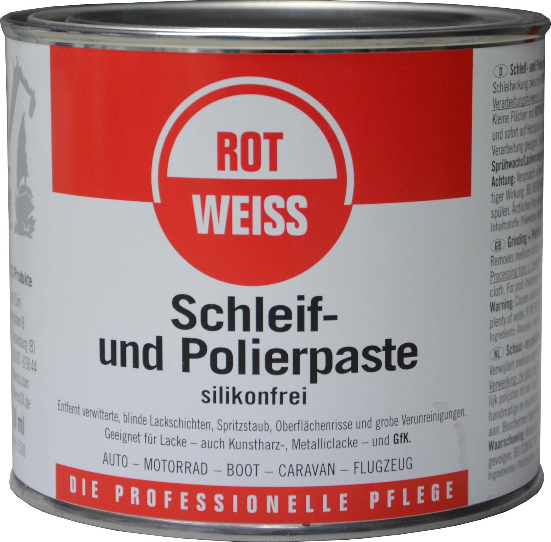 ROTWEISS 5100 Schleif- und Polierpaste 750ml ROTWEISS 5100 Schleif- und Polierpaste 750ml von ROT WEISS