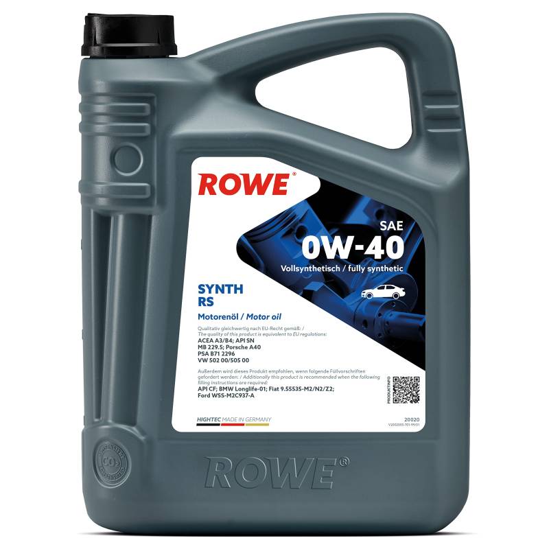 ROWE HIGHTEC SYNTH RS SAE 0W-40, 5 Liter von ROWE