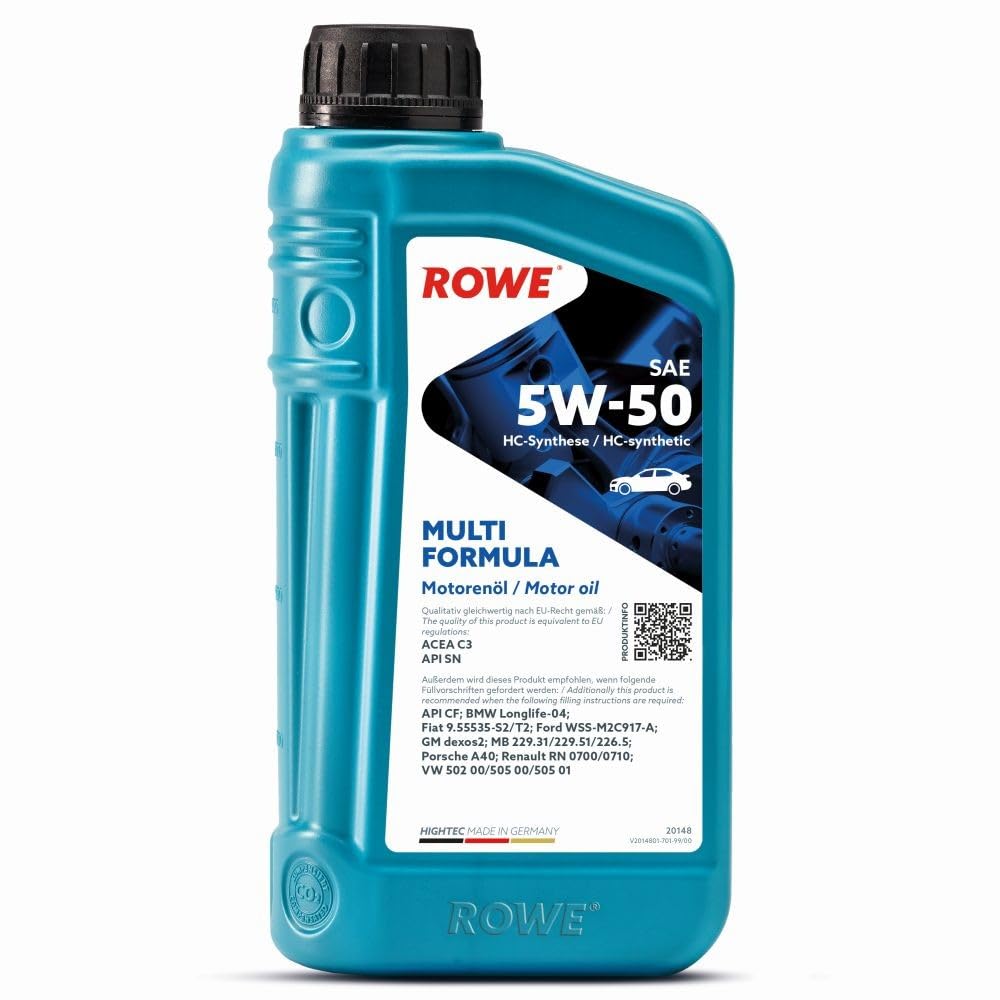 ROWE Motoröl HIGHTEC MULTI FORMULA SAE 5W-50 (20148) Teilsynthetiköl 1 L von ROWE