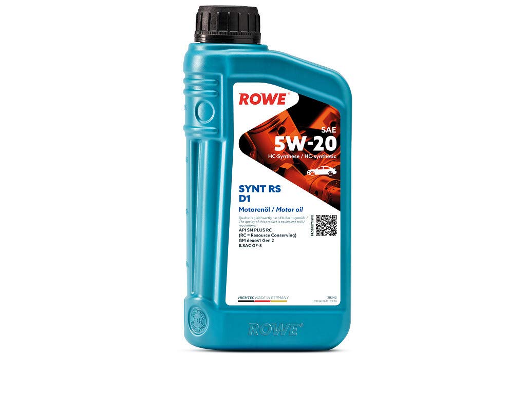 1 Liter ROWE HIGHTEC SYNT RS D1 SAE 5W-20 Motoröl Made in Germany von ROWE