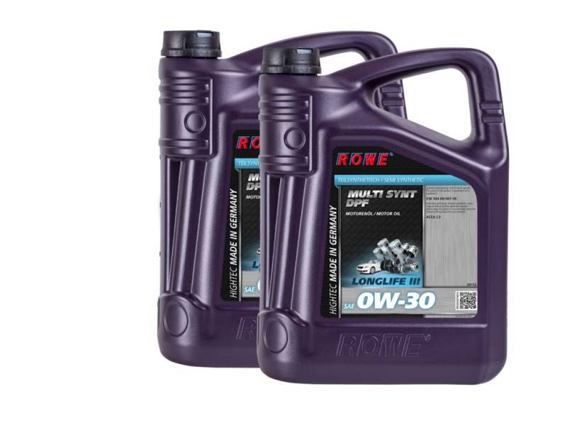 10 (2x5L) Liter ROWE HIGHTEC MULTI SYNT DPF SAE 0W-30 Motoröl für VW, Porsche von ROWE