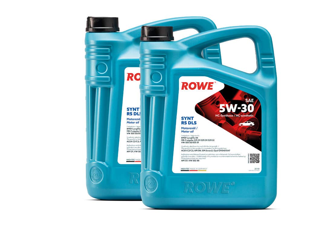 ROWE - 2x 5 Liter HIGHTEC SYNT RS DLS SAE 5W-30 Motorenöl - PKW Motoröl für Modelle mit Abgasnachbehandlung und Turboaufladung von ROWE
