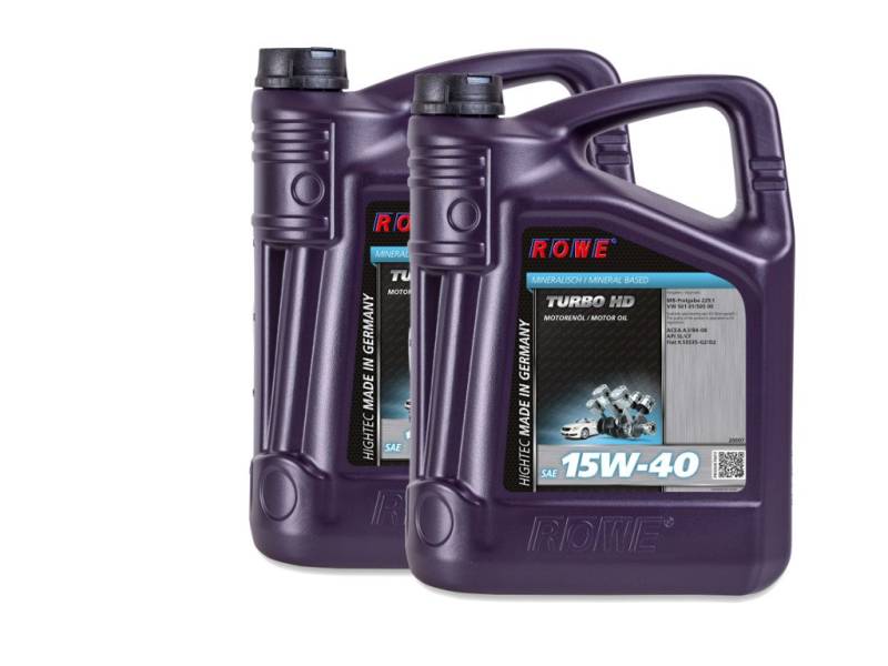 10 (2x5) Liter ROWE HIGHTEC TURBO HD SAE 15W-40 von ROWE