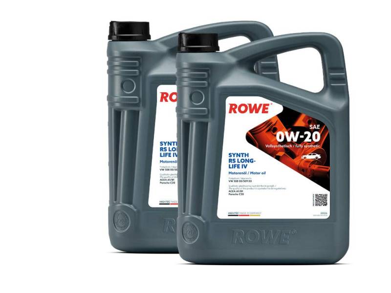 10 (2x5L) Liter ROWE HIGHTEC SYNTH RS LONGLIFE IV SAE 0W-20 Motoröl Made in Germany von ROWE
