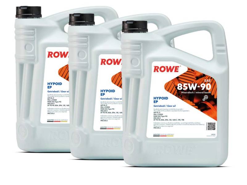 15 (3x5) Liter ROWE HIGHTEC HYPOID EP SAE 85W-90 von ROWE