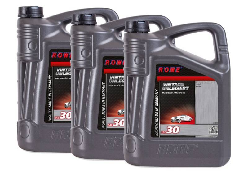15L 15 Liter ROWE Motoröl Öl VINTAGE Unlegiert SAE 30 Oldtimer Einbereichsöl von ROWE