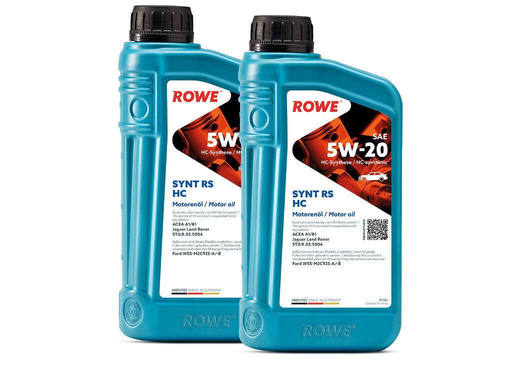 2 (2x1L) Liter ROWE HIGHTEC SYNT RS HC SAE 5W-20 Motoröl Made in Germany von ROWE