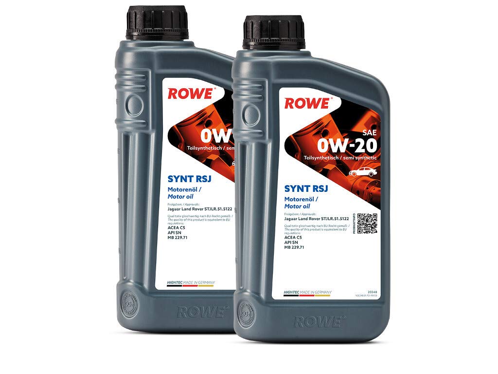 2 (2x1L) Liter ROWE HIGHTEC SYNT RSJ SAE 0W-20 Motoröl für Otto- und Hybridmotoren von ROWE