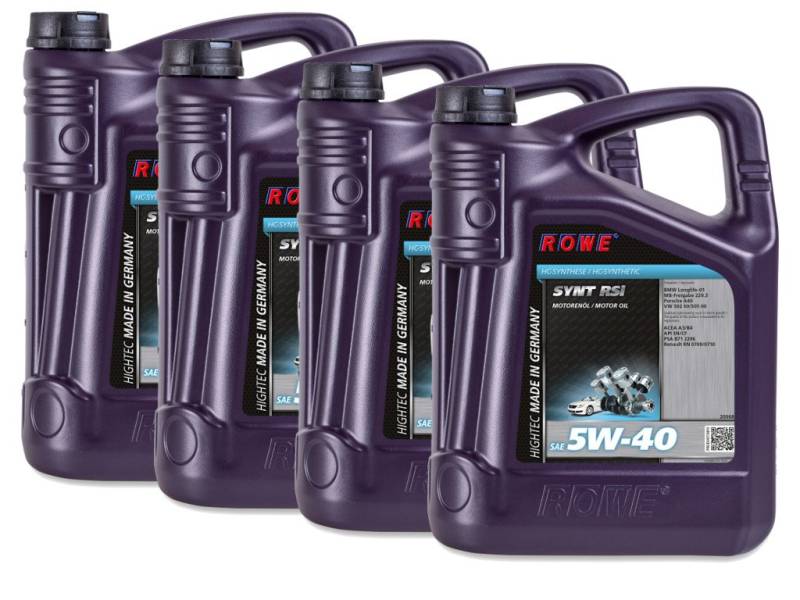 20 (4x5) Liter ROWE HIGHTEC SYNT RSi SAE 5W-40 von ROWE