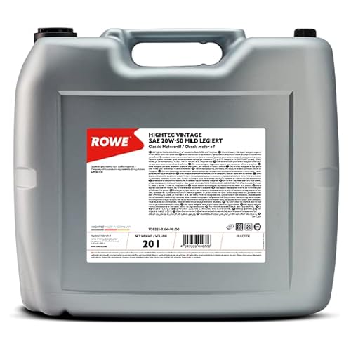 ROWE Hightec Vintage SAE 20W-50 mild legiert - 20 Liter Oldtimer, Youngtimer Motoröl, mineralisch | Made in Germany von ROWE