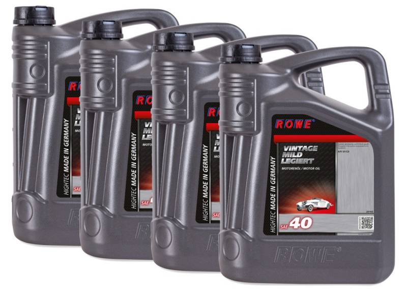 20L 20 Liter ROWE Motoröl Öl VINTAGE Mild Legiert SAE 40 Oldtimer Einbereichsöl von ROWE