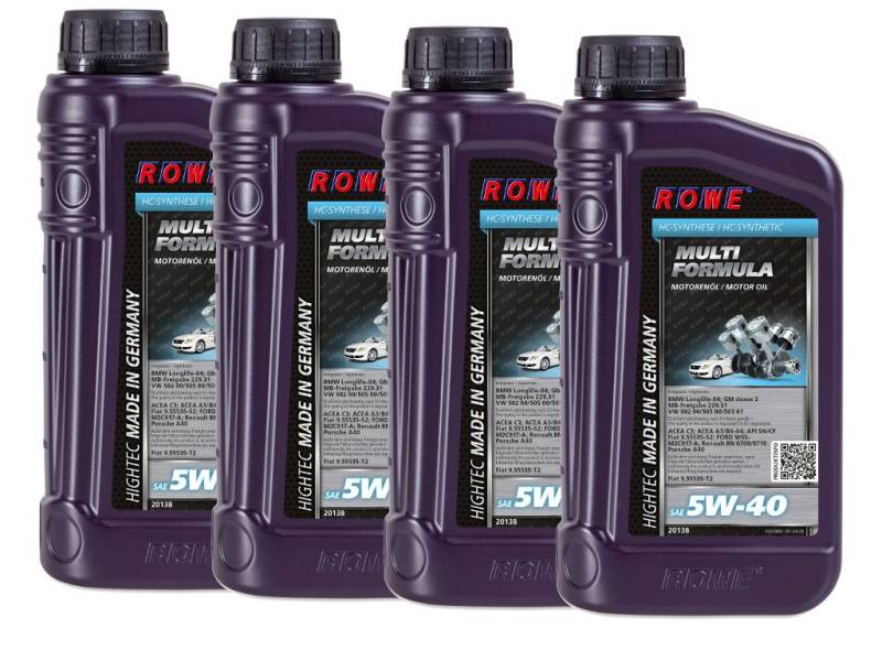 4 (4x1) Liter ROWE HIGHTEC MULTI FORMULA SAE 5W-40 von ROWE