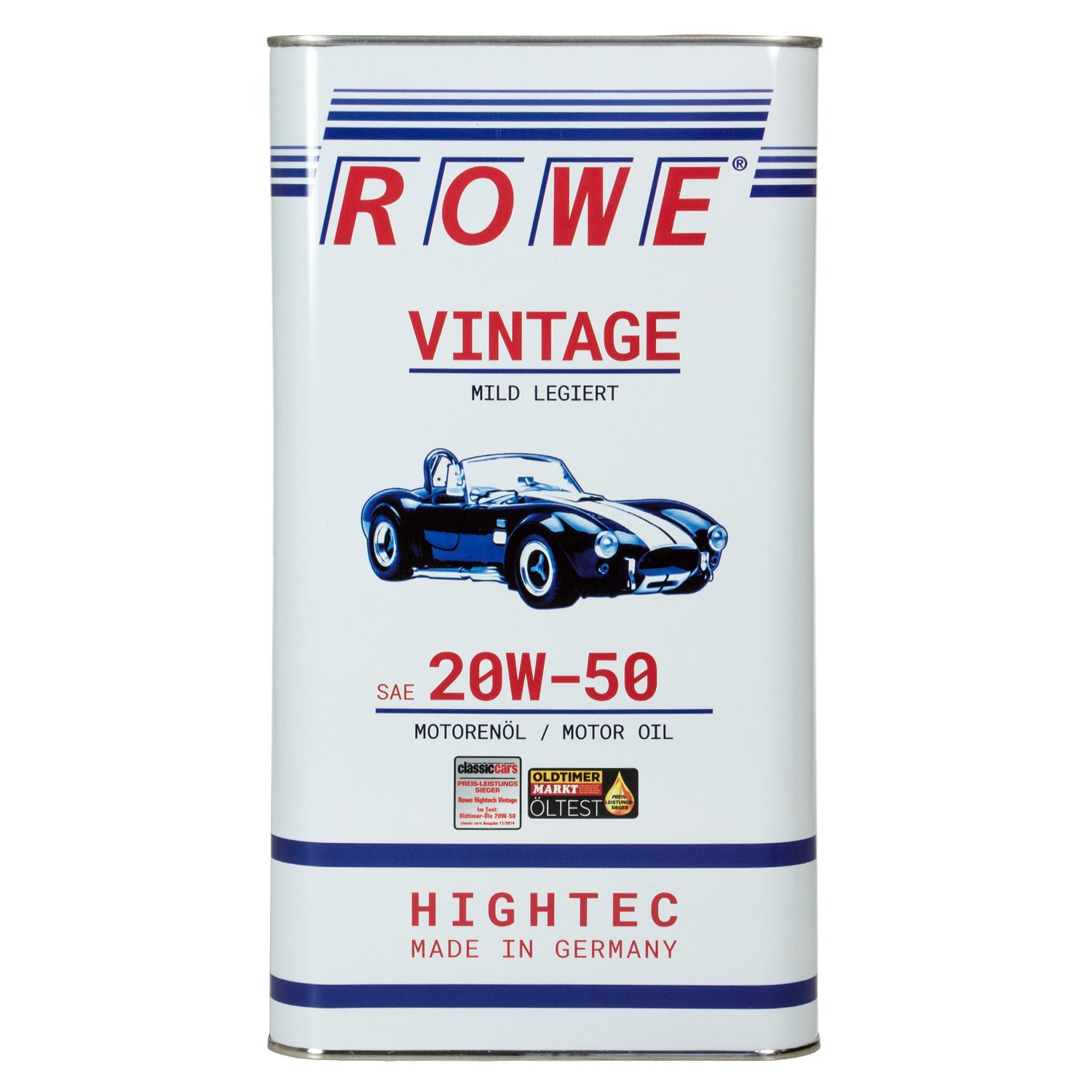 ROWE - 5 Liter HIGHTEC VINTAGE SAE 20W-50 MILD LEGIERT Motorenöl - für Old- und Youngtimer von ROWE