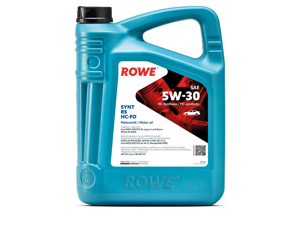 5 Liter ROWE HIGHTEC SYNT RS SAE 5W-30 HC-FO Motoröl Made in Germany von ROWE