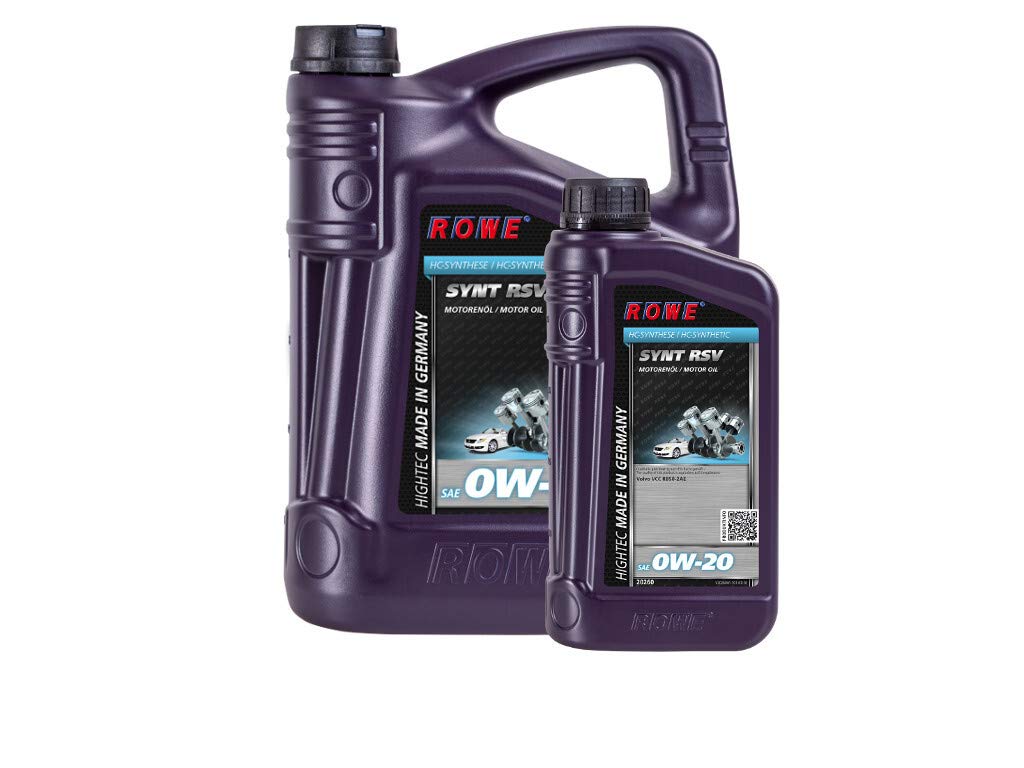 ROWE - 5 + 1 Liter HIGHTEC SYNT RSV SAE 0W-20 Motorenöl - PKW Motoröl von ROWE