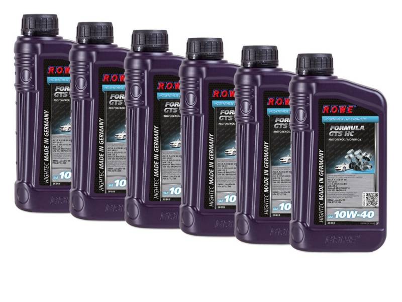 6 (6x1) Liter ROWE HIGHTEC FORMULA GTS SAE 10W-40 HC von ROWE