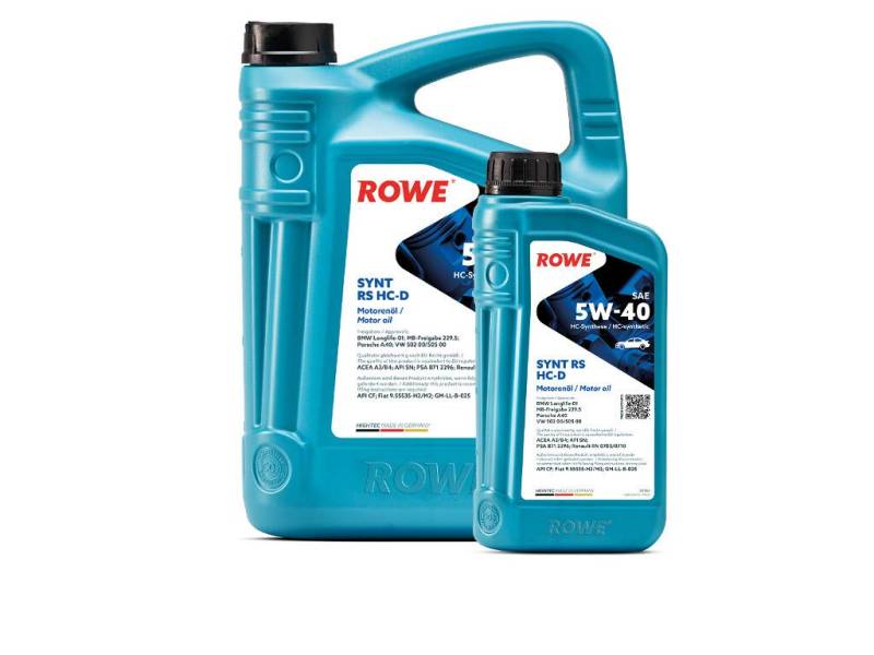 6 Liter (5L+1L) ROWE HIGHTEC SYNT RS HC-D SAE 5W-40 Motoröl Made in Germany von ROWE