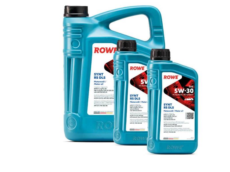 ROWE - 5 + 2 Liter HIGHTEC SYNT RS DLS SAE 5W-30 Motorenöl - PKW Motoröl für Modelle mit Abgasnachbehandlung und Turboaufladung von ROWE