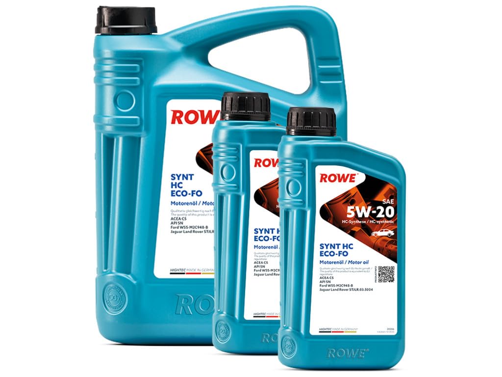 7 (5L+2L) Liter ROWE HIGHTEC SYNT HC ECO-FO SAE 5W-20 Motoröl Made in Germany von ROWE