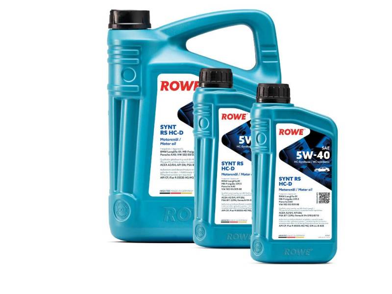 7 Liter (5L+2L) ROWE HIGHTEC SYNT RS HC-D SAE 5W-40 Motoröl Made in Germany von ROWE