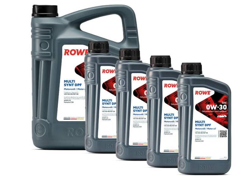 ROWE - 5 + 4x 1 Liter HIGHTEC MULTI SYNT DPF SAE 0W-30 Motorenöl - PKW Motoröl von ROWE