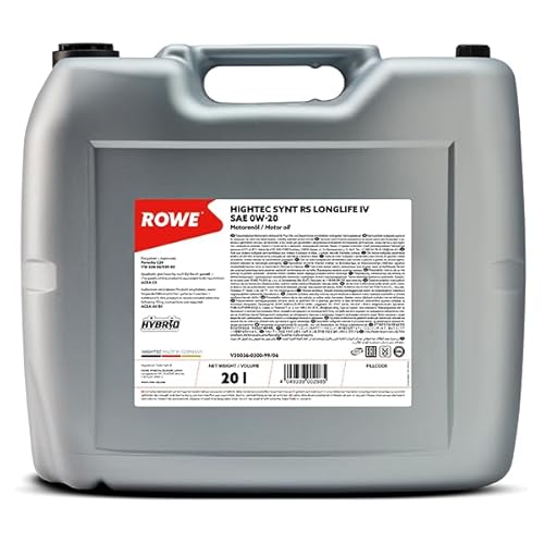 ROWE - 20 Liter HIGHTEC SYNTH RS LONGLIFE IV SAE 0W-20 Motorenöl - PKW Motoröl von ROWE